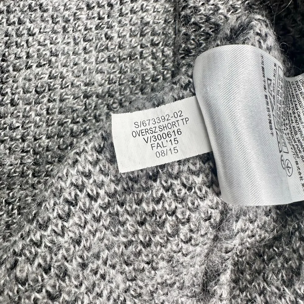 Banana Republic | Women | Plaid Wool Mohair Blend Boxy V-Neck Sweater | Medium